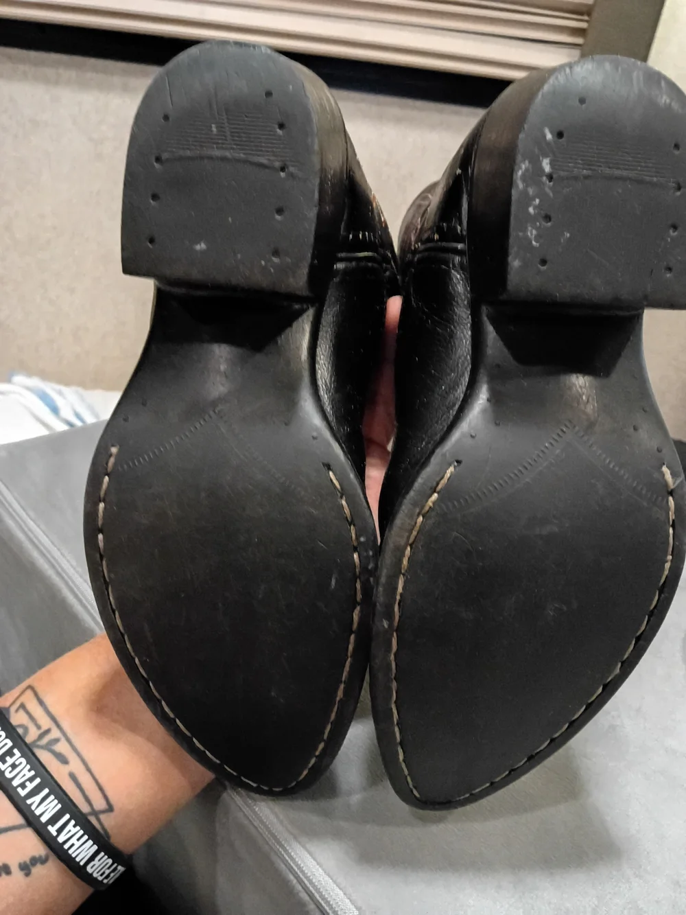 Youth Black Leather Western Cowboy Boots